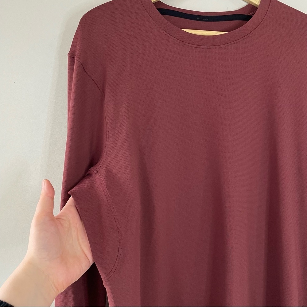 SOLD LULULEMON Men's Long Sleeve Shirt Athletic Red XL XXL - Picture 4 of 5